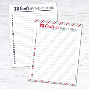 23 Goals in 2023 Free Printable — Krafty Planner