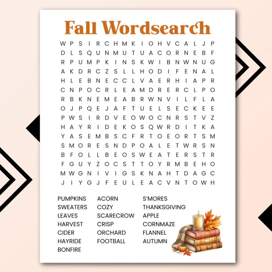 Celebrate Fall: Free Printable Word Search — Krafty Planner
