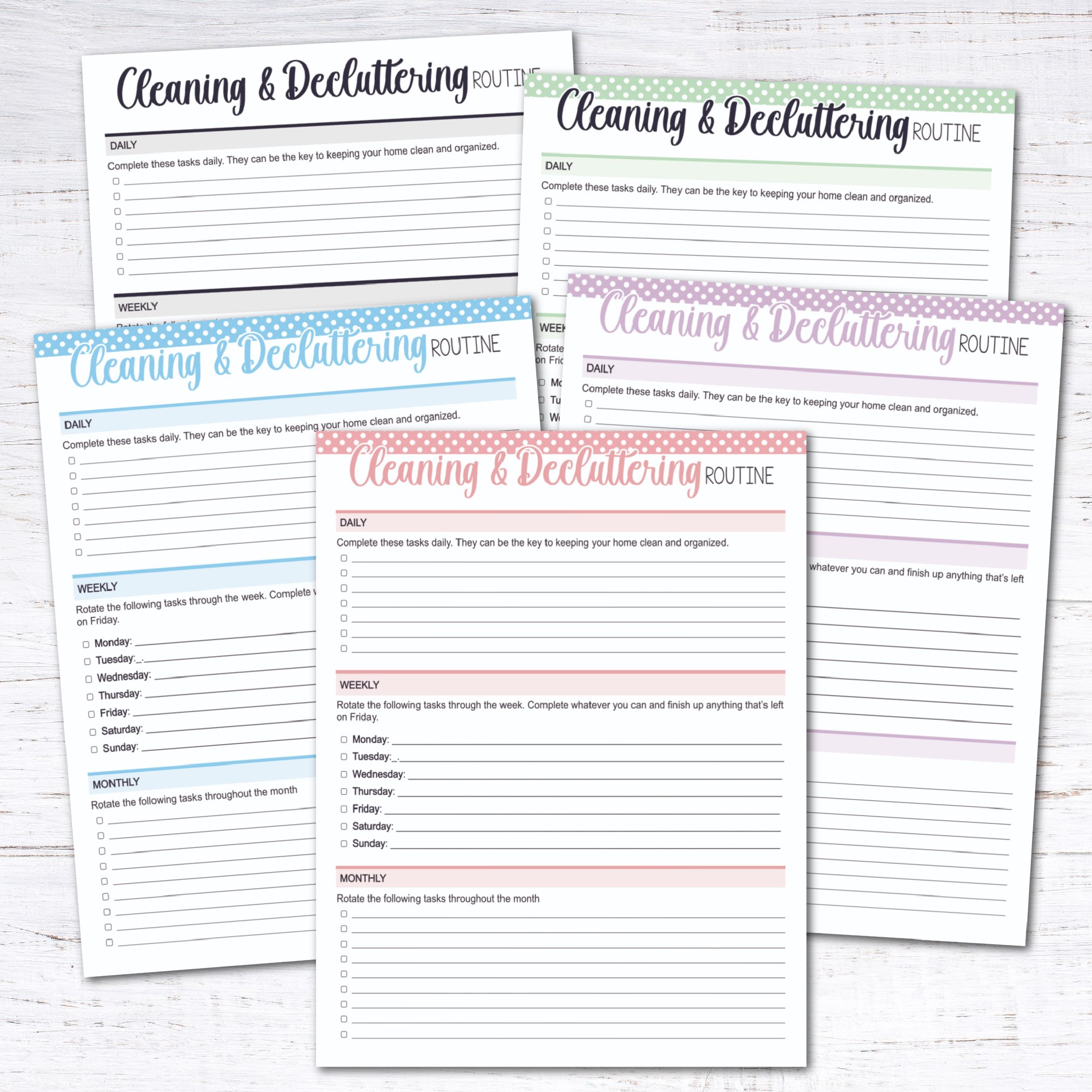 Cleaning and Decluttering Routine Worksheet Free Printable (Day 2 Cleaning and Decluttering Routine Worksheet Free Printable (Day 2