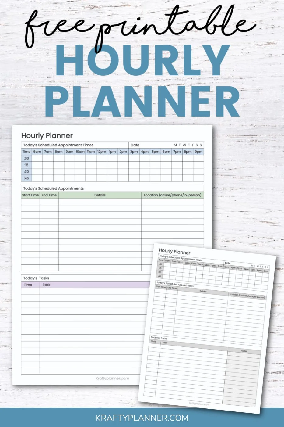 Stay on Track: Printable Hourly Planner — Krafty Planner Stay on Track: Printable Hourly Planner — Krafty Planner