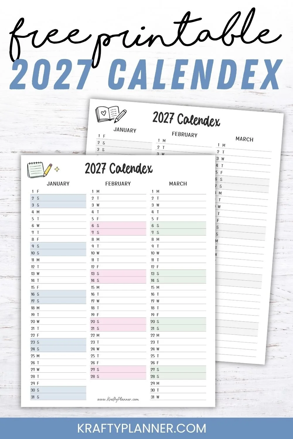 Free 2027 Calendex: Simple Way to See Your Year at a Glance