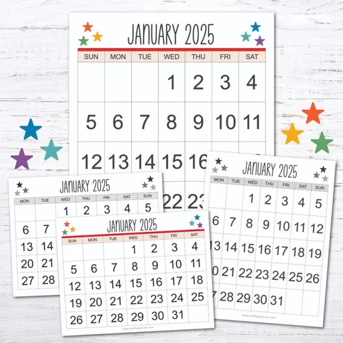 Free Printable 2025 Large Print Calendar — Krafty Planner