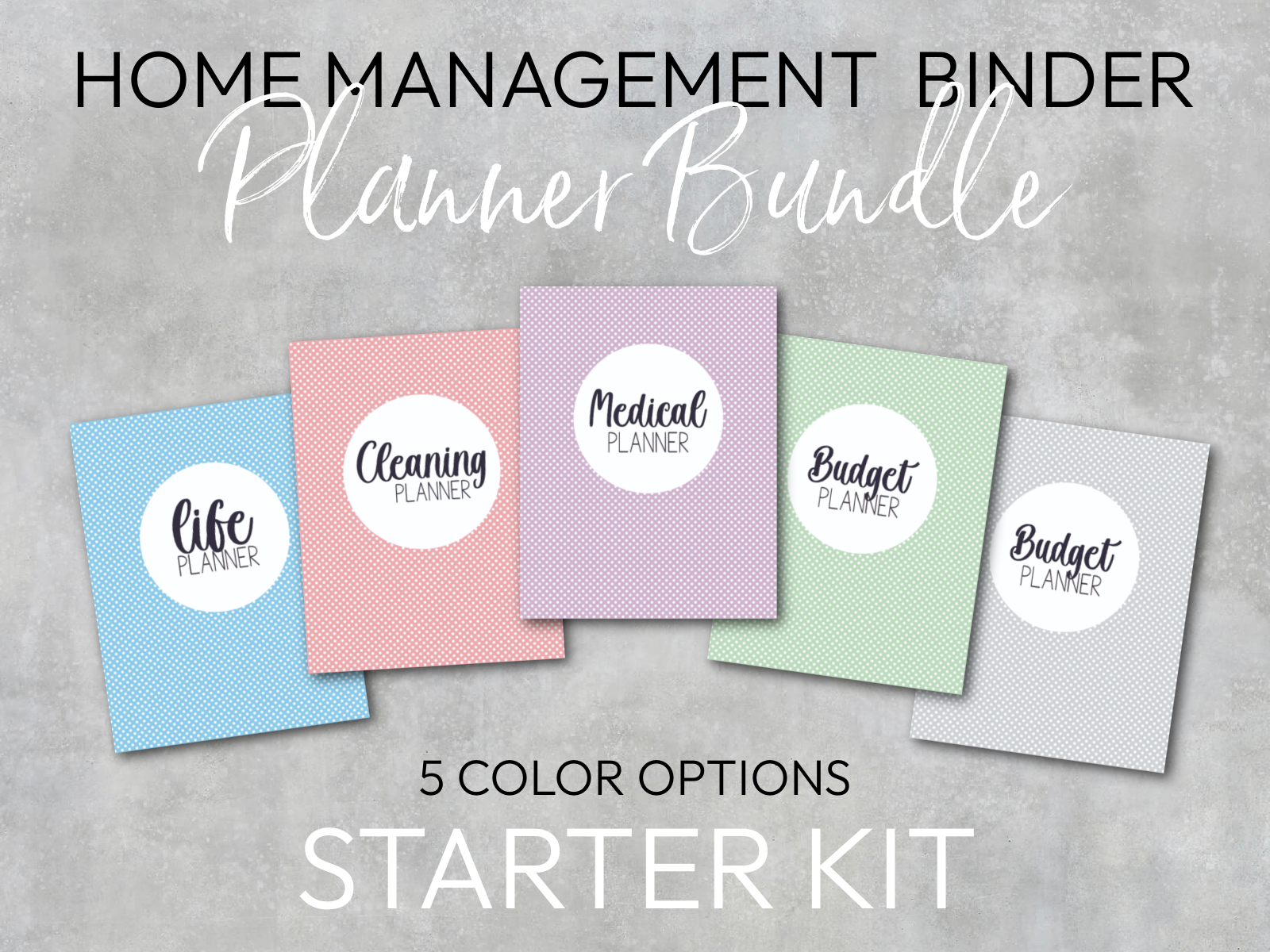 Home Management Binder Planner Bundle