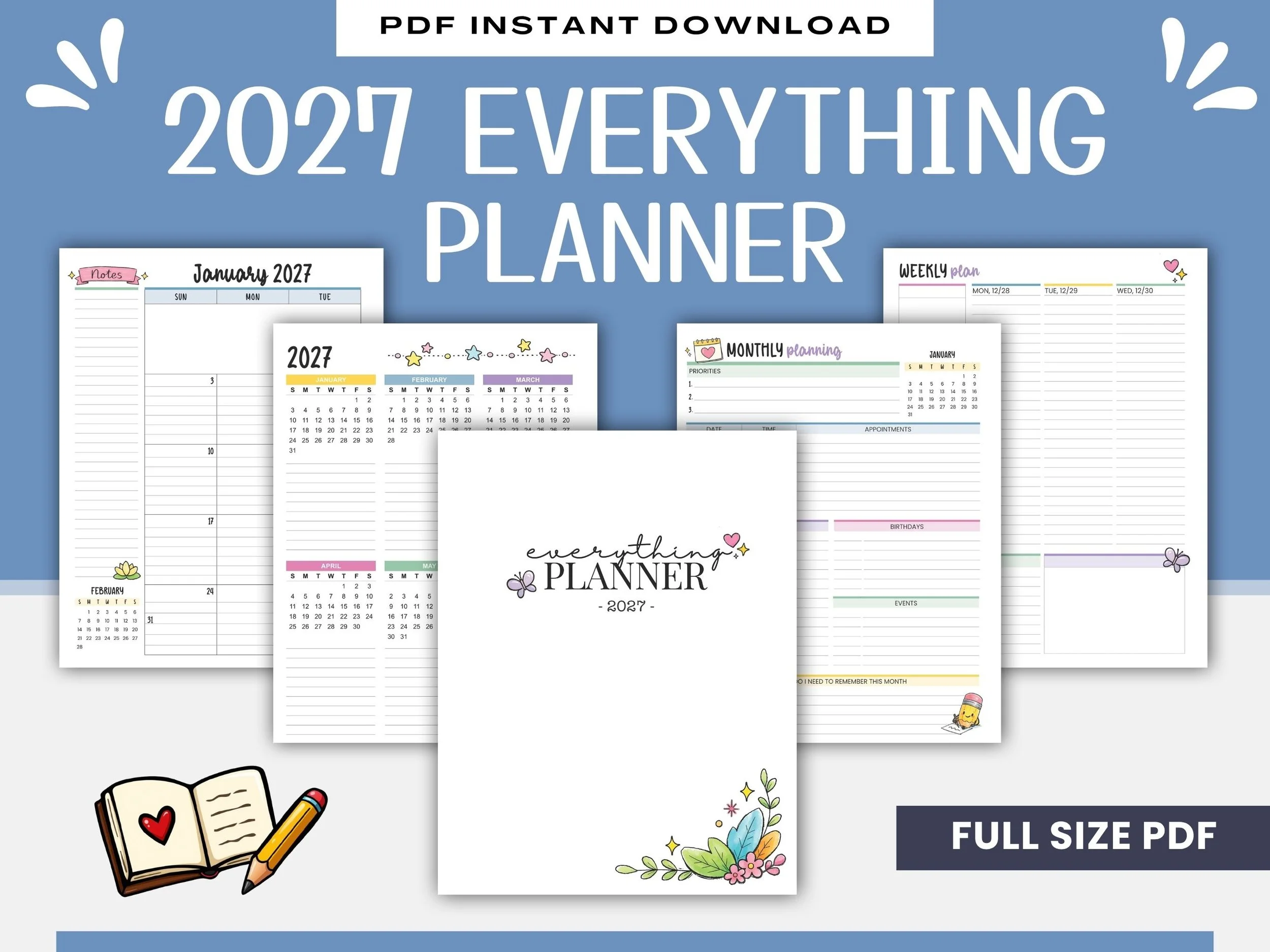 Printable 2027 Everything Planner