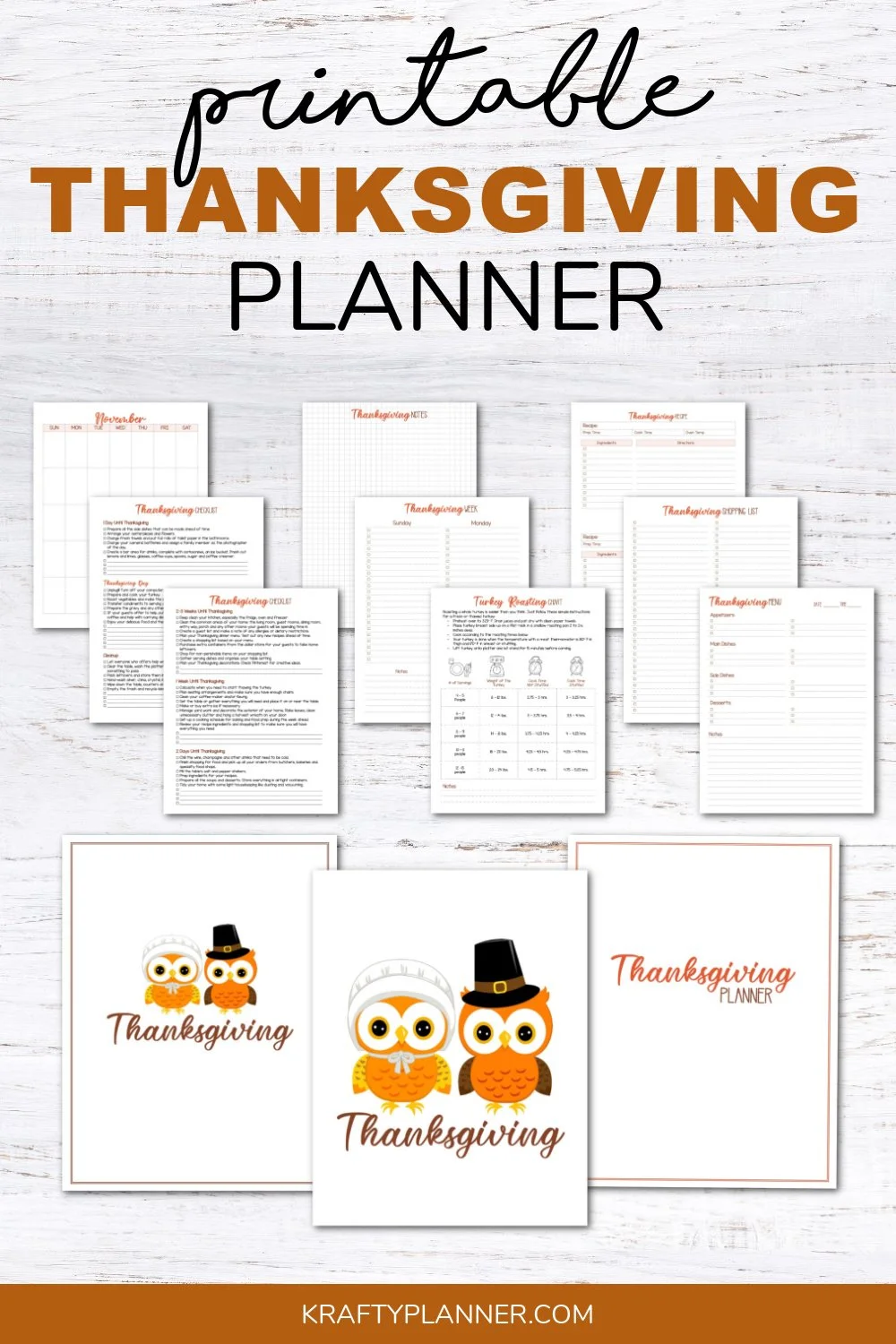 Printable Thanksgiving Planner {Editable PDF} — Krafty Planner