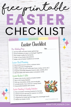 Free Printable Easter Checklist to Get Ready for the Holiday — Krafty ...