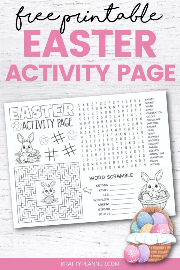 Easter Activity Page (Free Printable) — Krafty Planner
