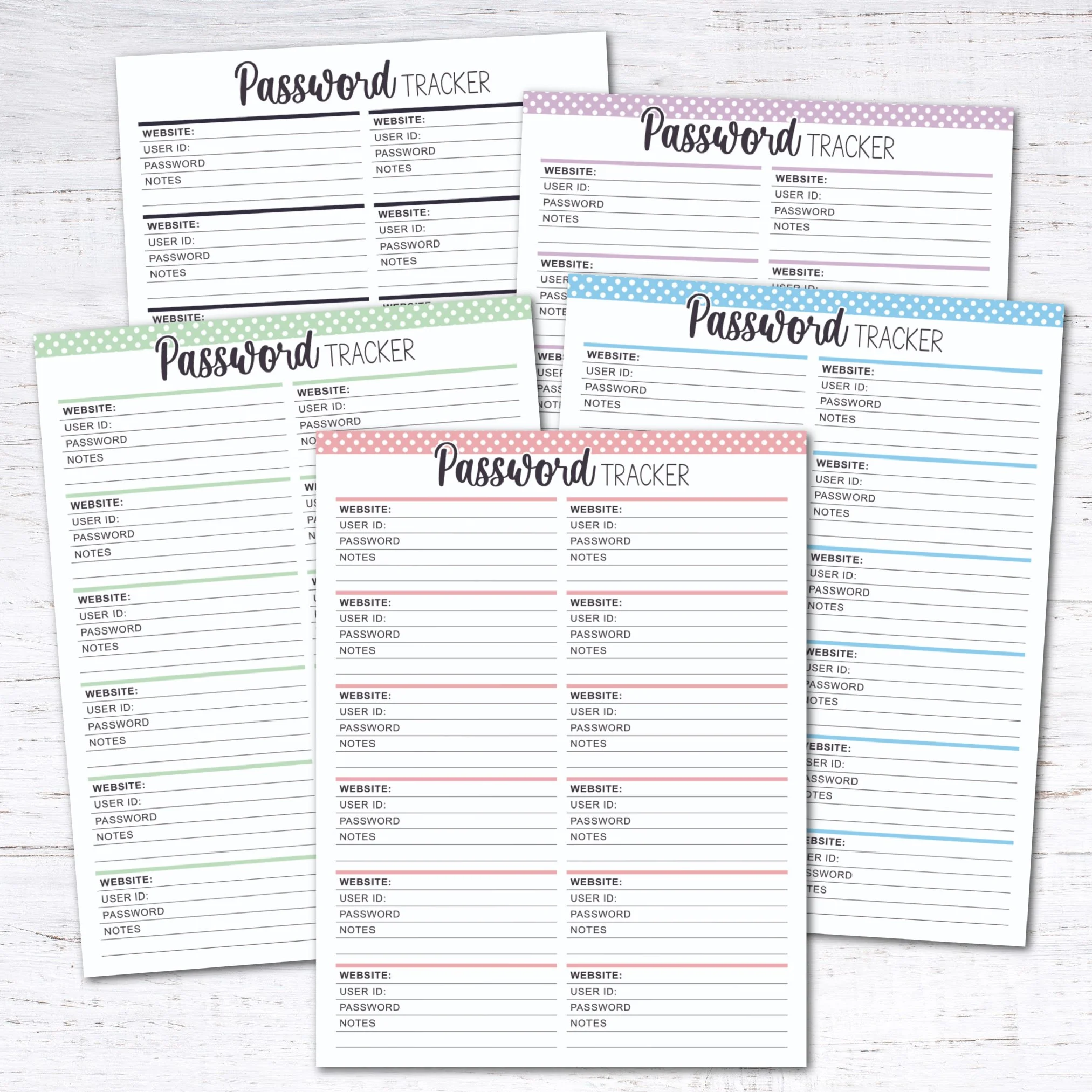 Password Tracker Free Printable Day 6 Krafty Planner Password Tracker Free Printable Day 6 Krafty Planner