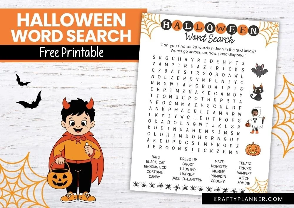 Free Printable: Spooktacular Halloween Word Search