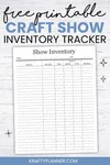 Free Editable Craft Show Inventory Tracker — Krafty Planner