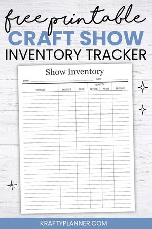Free Editable Craft Show Inventory Tracker — Krafty Planner