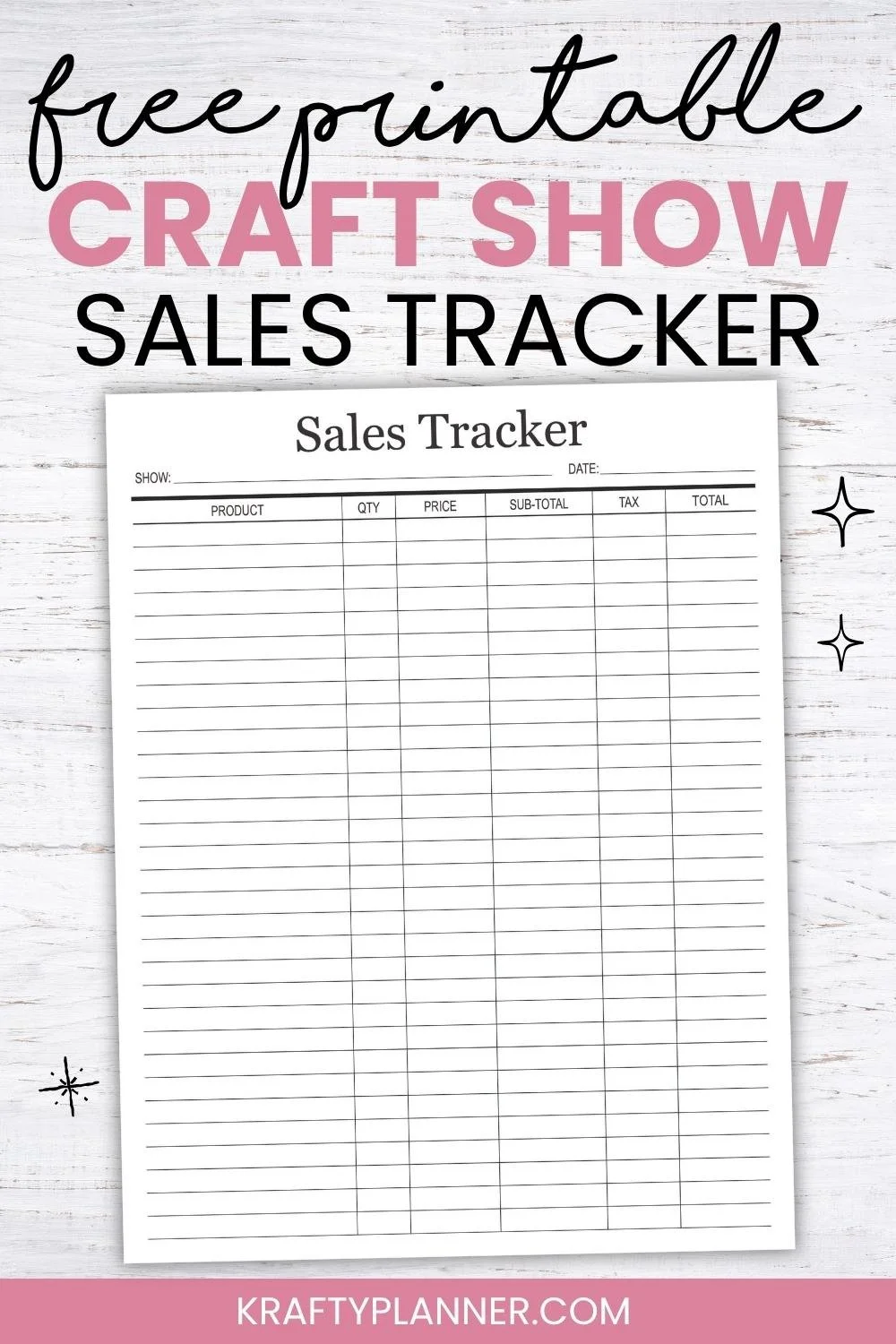 Track Every Sale with this Printable Market Sales Tracker