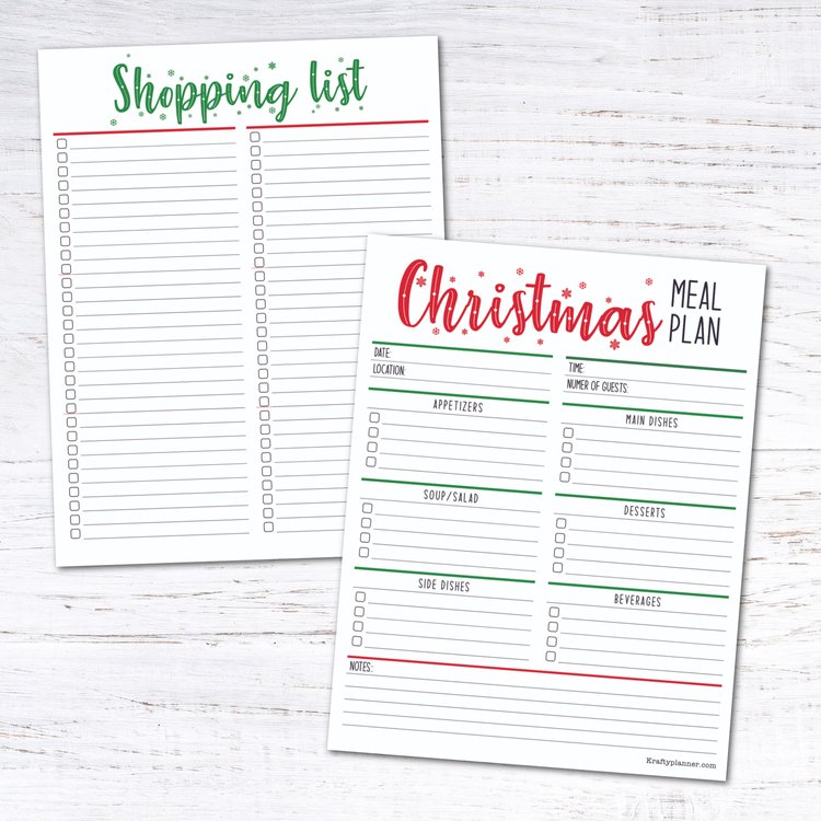 DAY 6: Christmas Meal Plan & Shopping List {12 Days of Free Christmas ...