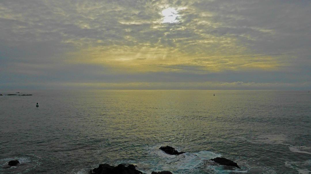 Sunshine and Clouds over the Pacific Ocean