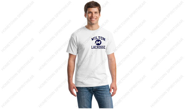 Wilton Lacrosse T-Shirt in all cotton with Two-Color Logo. — HOMETOWN ...
