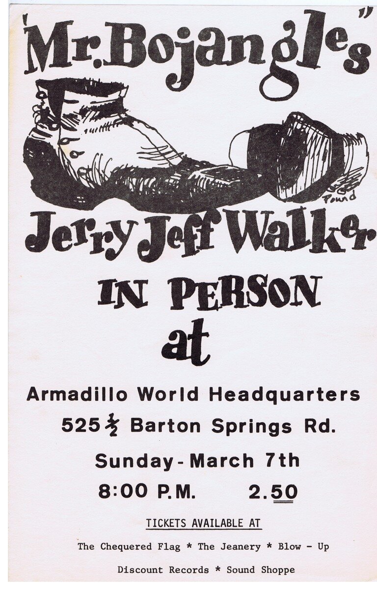 Jerry Jeff Walker in Person at Armadillo World Headquarters, March 7, 1971, by Pound
