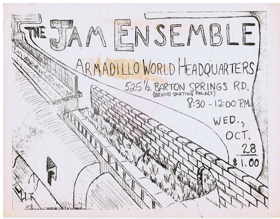 The Jam Ensemble at The Armadillo World Headquarters, October 28, 1971 by Jim Franklin
