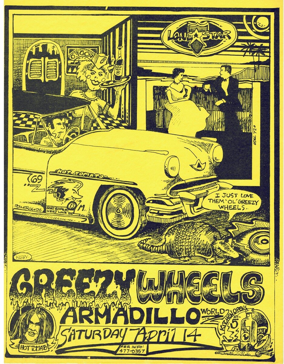 Greezy Wheels at the Armadillo World Headquarters, April 14, 1972, by Kerry Awn