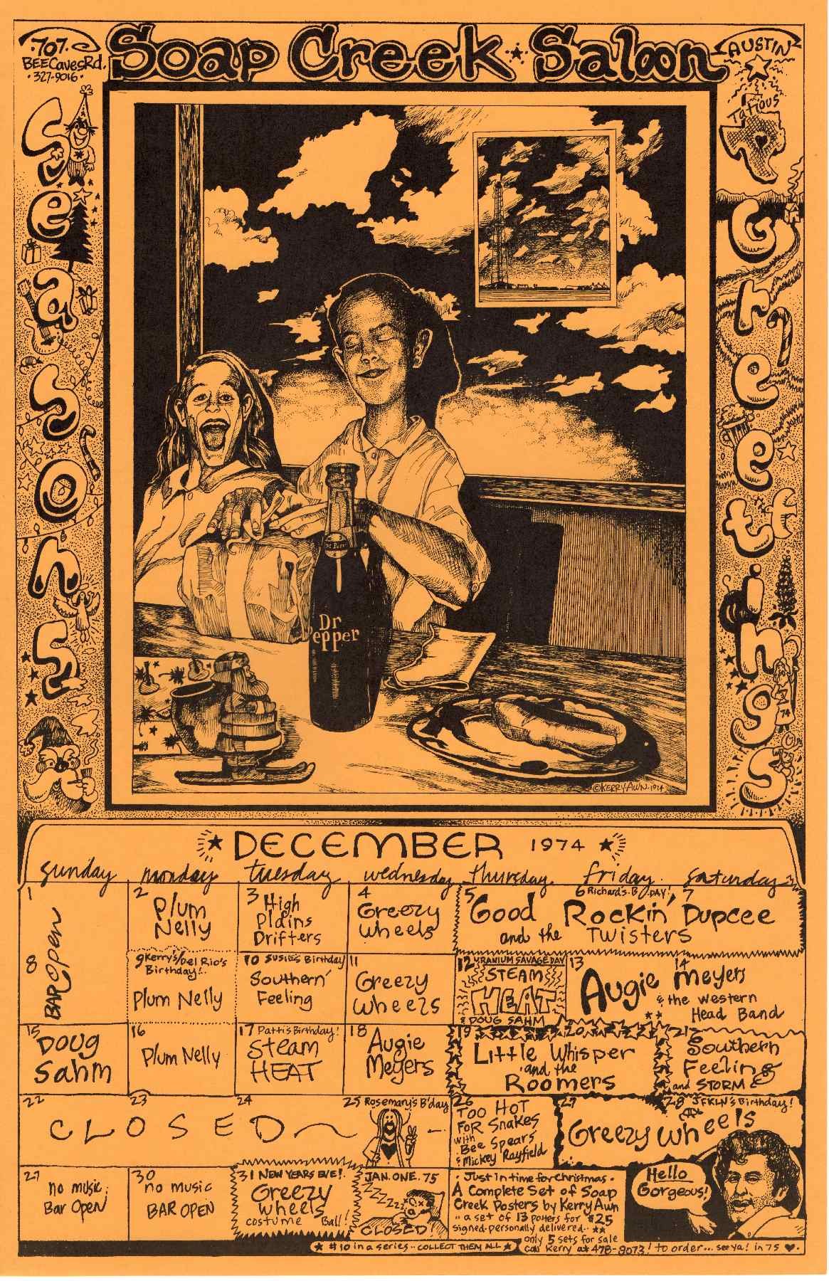 1974.12.December calendar.Soap Creek Saloon.Brown variant.Awn.JPG