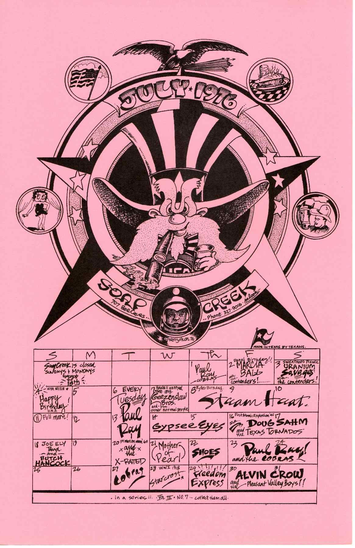 1976.07.July Calendar.Soap Creek Saloon.Pink variant.Awn.JPG