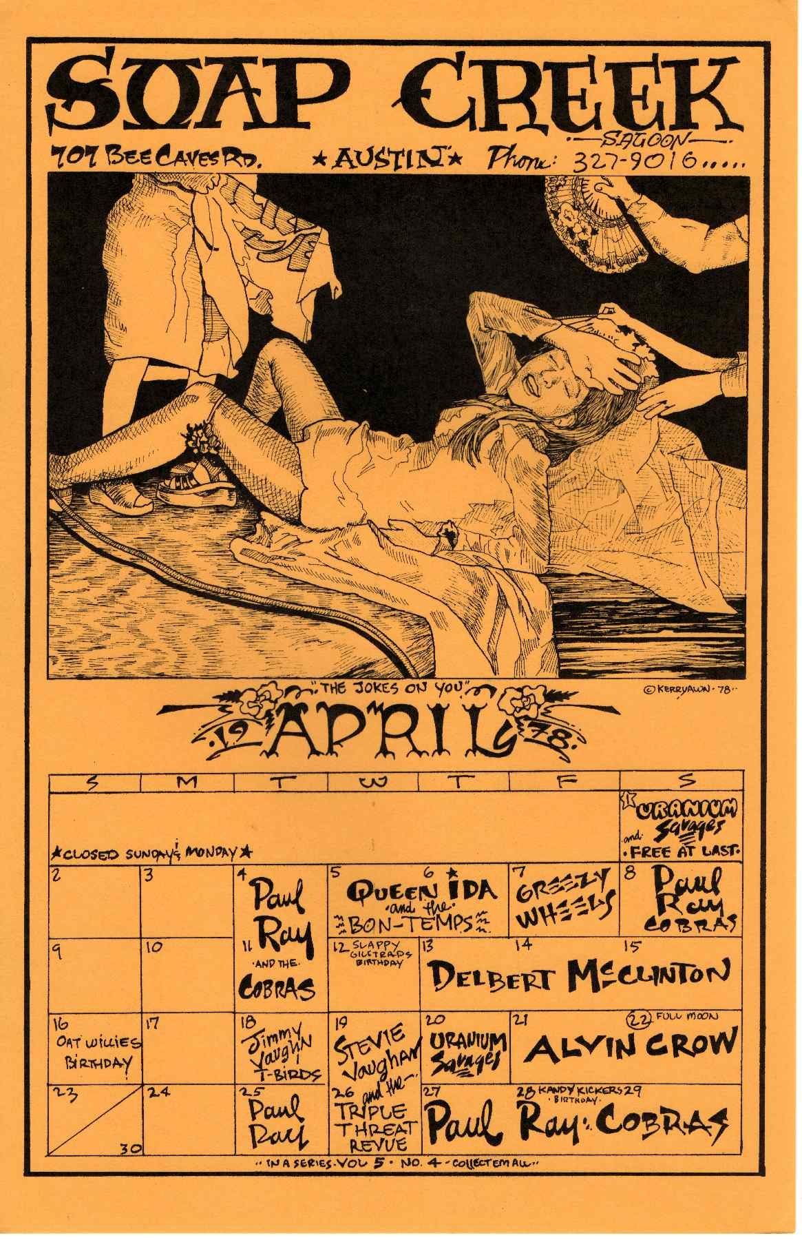 1978.04.April Calendar.Soap Creek Saloon.Awn.JPG