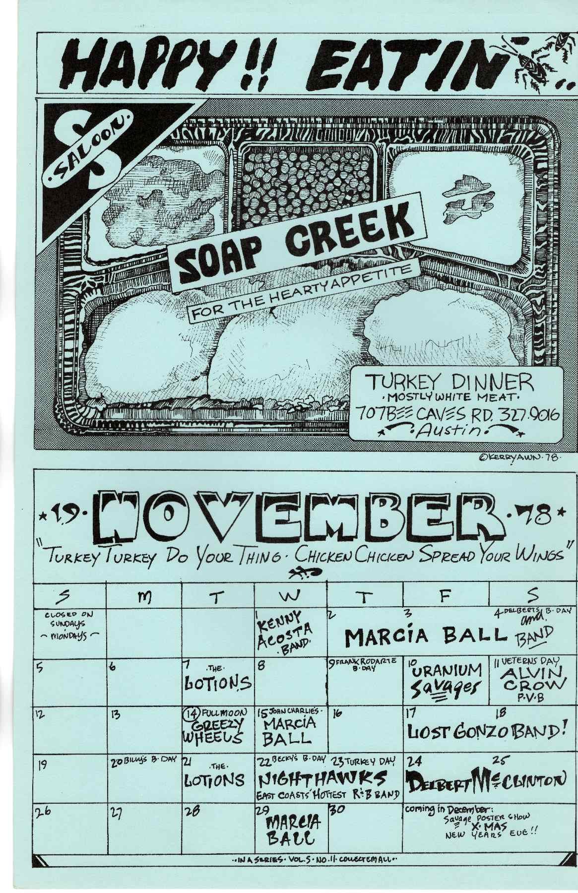 1978.11.November Calendar.Soap Creek Saloon.Awn.JPG