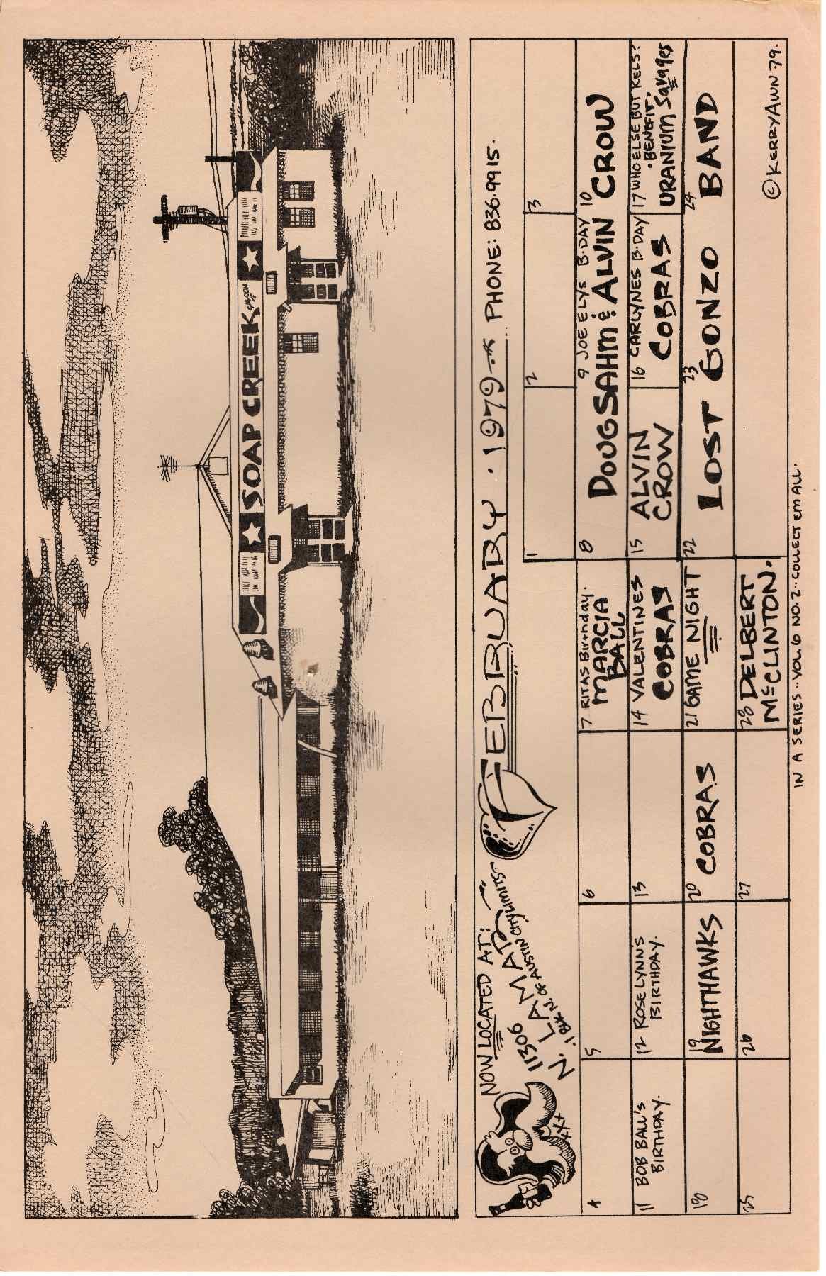 1979.02.February calendar.Soap Creek Saloon.Awn.JPG