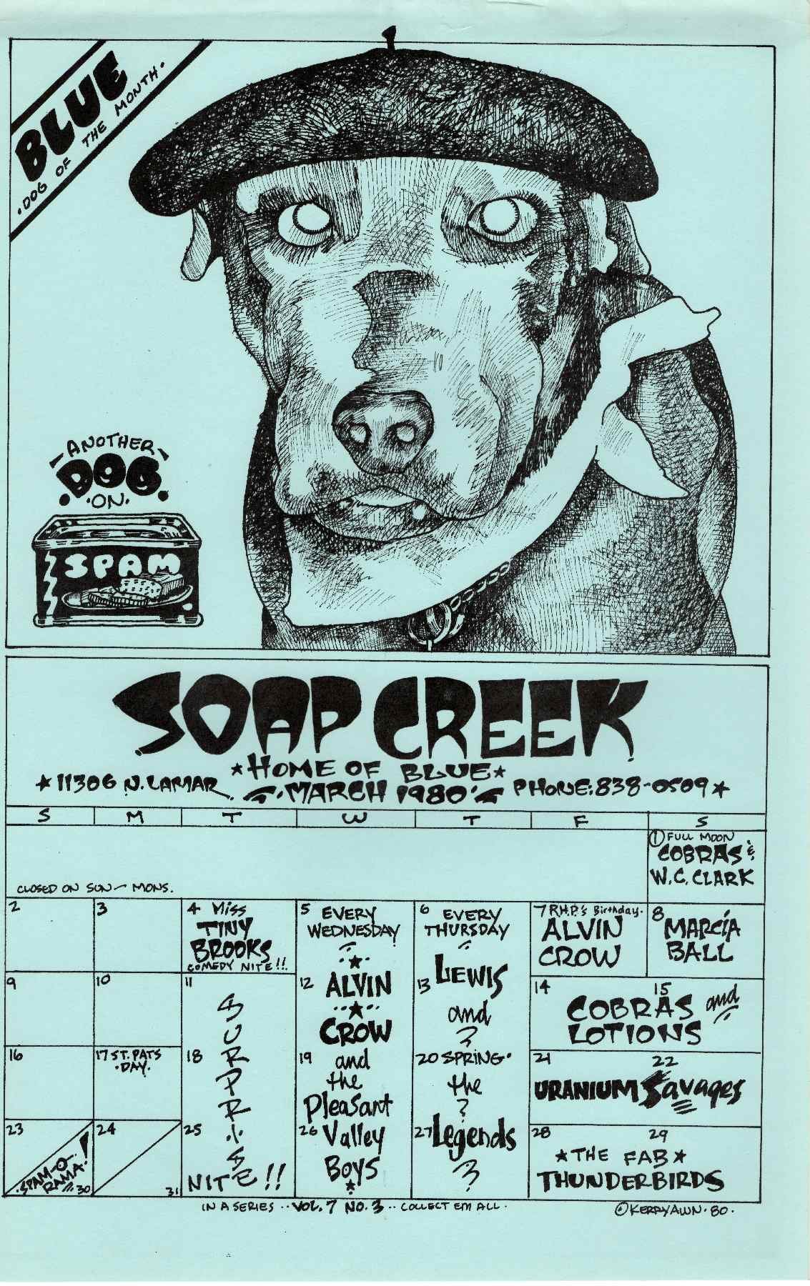 1980.03.March calendar.Soap Creek Saloon.Awn.JPG