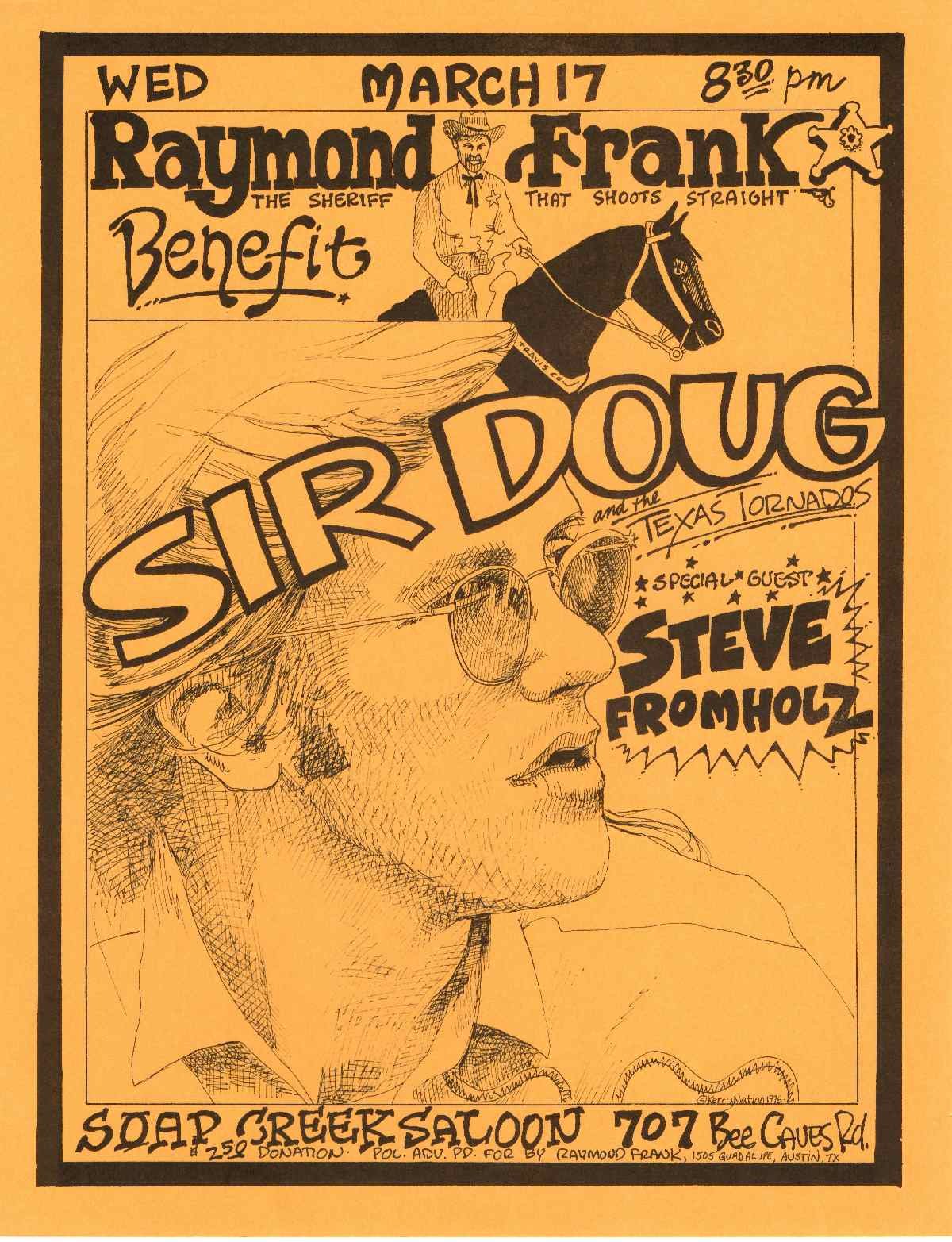 1976.03.17.Sir Doug and the Texas Tornadas and Steve Fromholz.Soap Creek Saloon.Awn.JPG