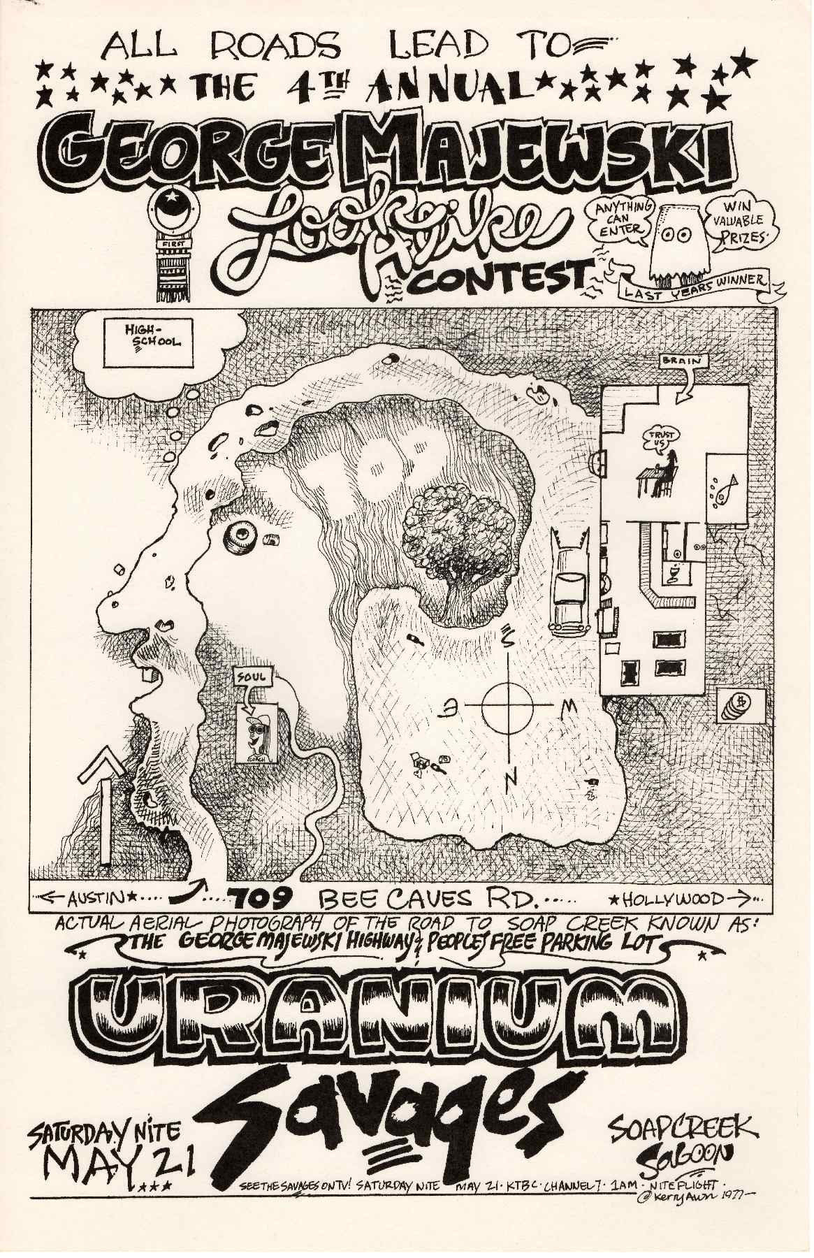 1977.05.21.George Majewski Look A Like Contest.Uranium Savages.Soap Creek Saloon.Awn.JPG
