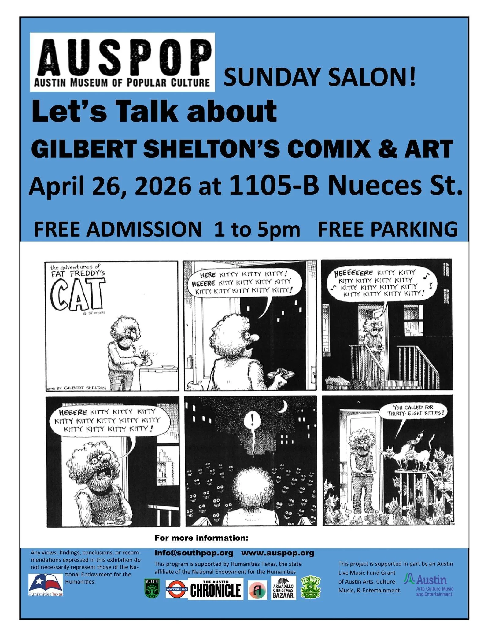 April Sunday Salon - Let's talk about Gilbert Shelton!