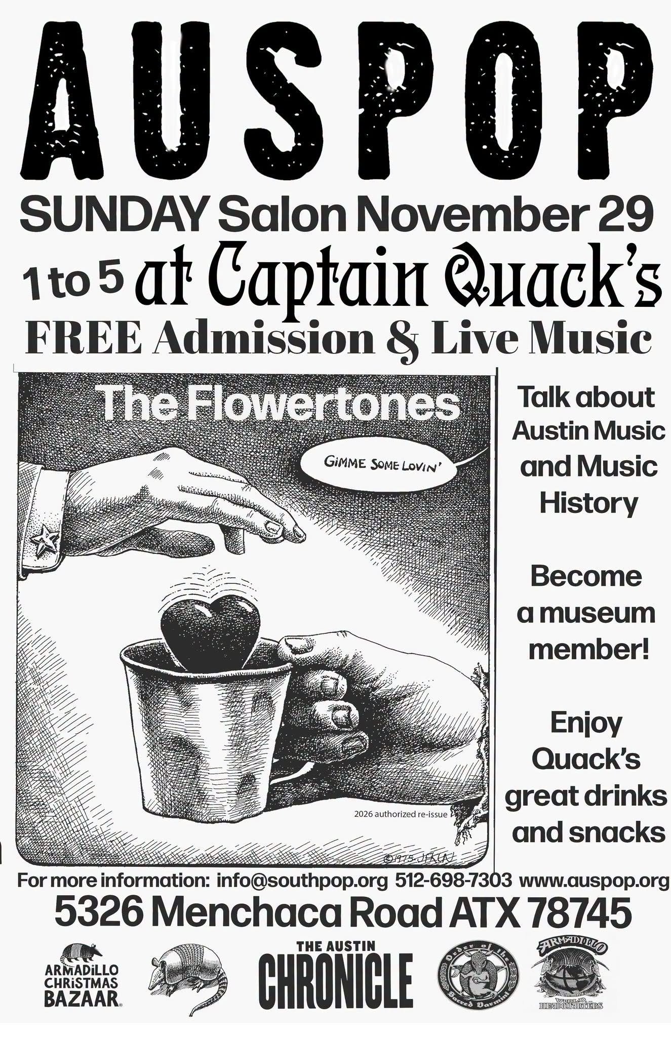 SUNDAY SALON - New Location @ Captain’s Quack!