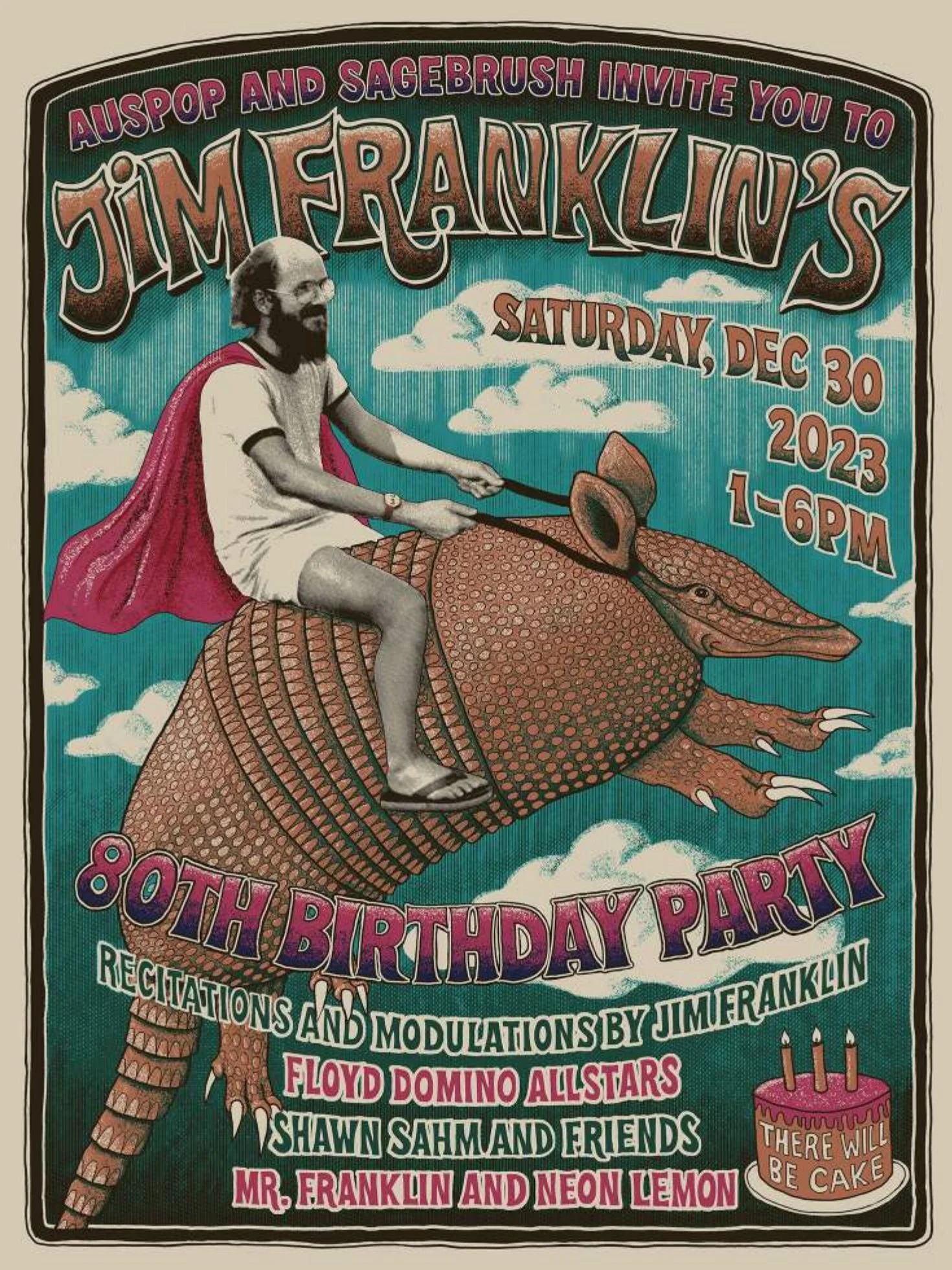 JFKLN 80th B-day Poster (11x14) - Mishka Westell art