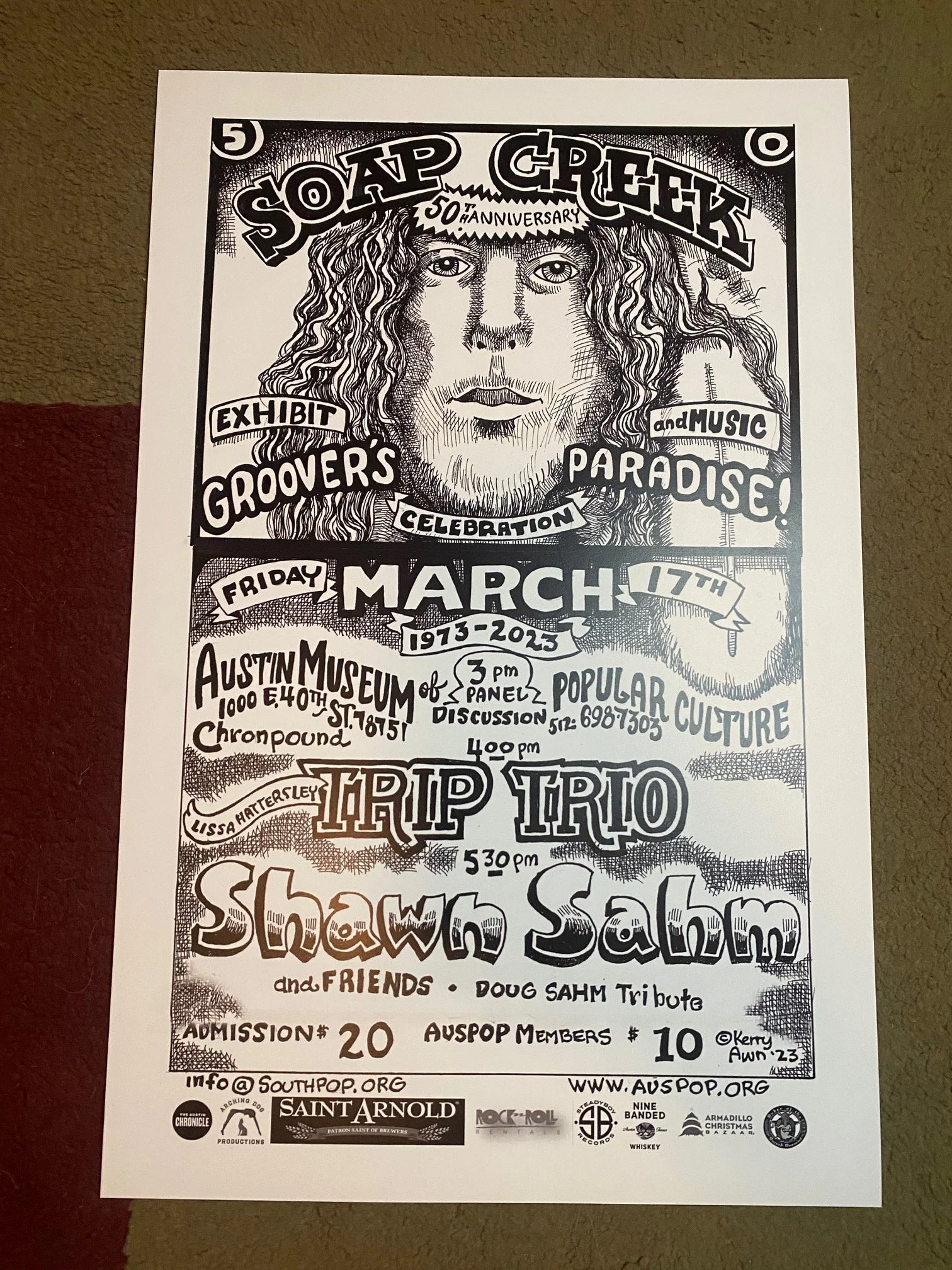 Soap Creek Saloon 50th Anniversary Party Poster (11x17) - Kerry Awn