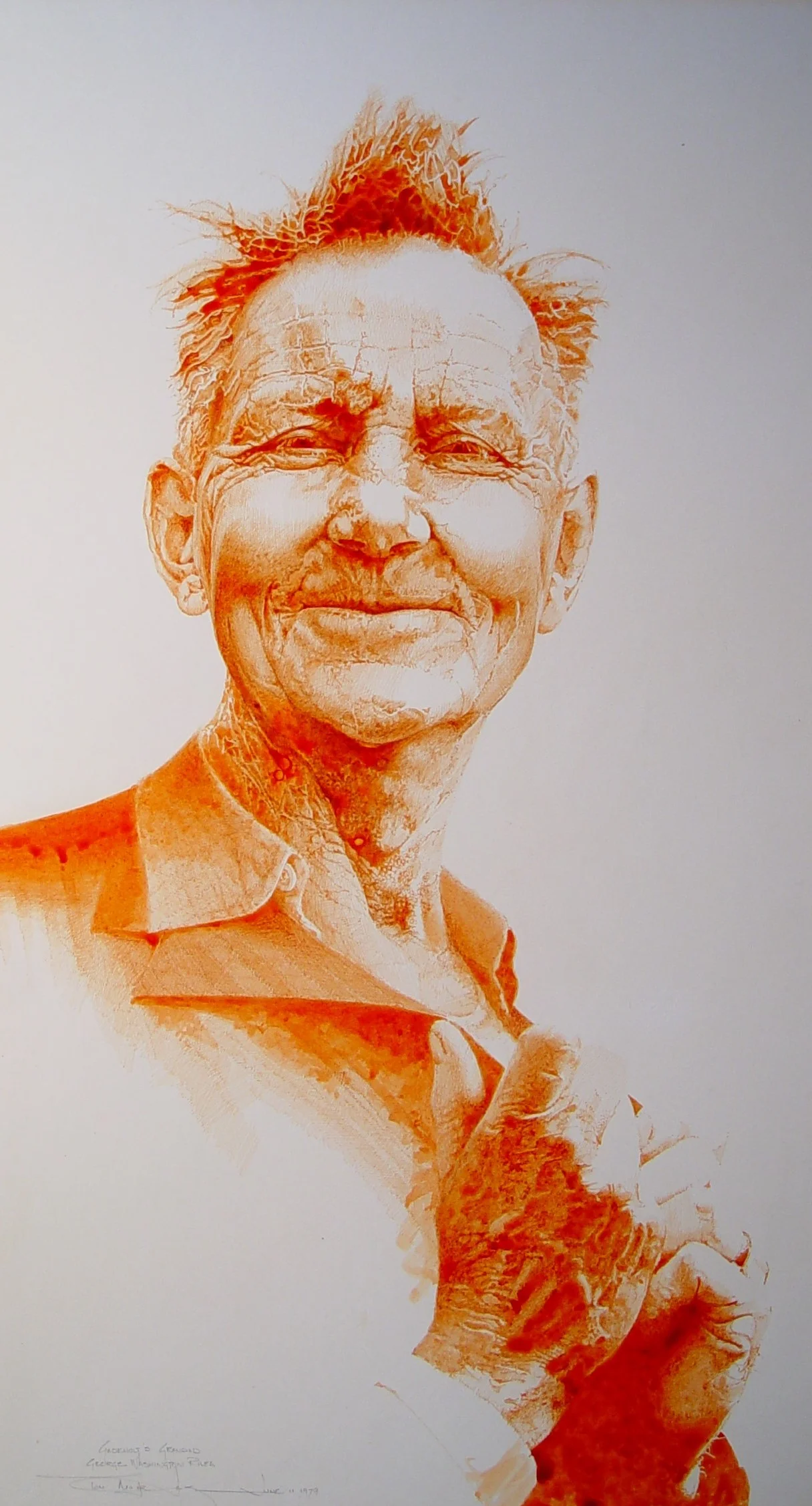 Gadeholt's Grandad Etching-drypoint 23” x 12.5” plate