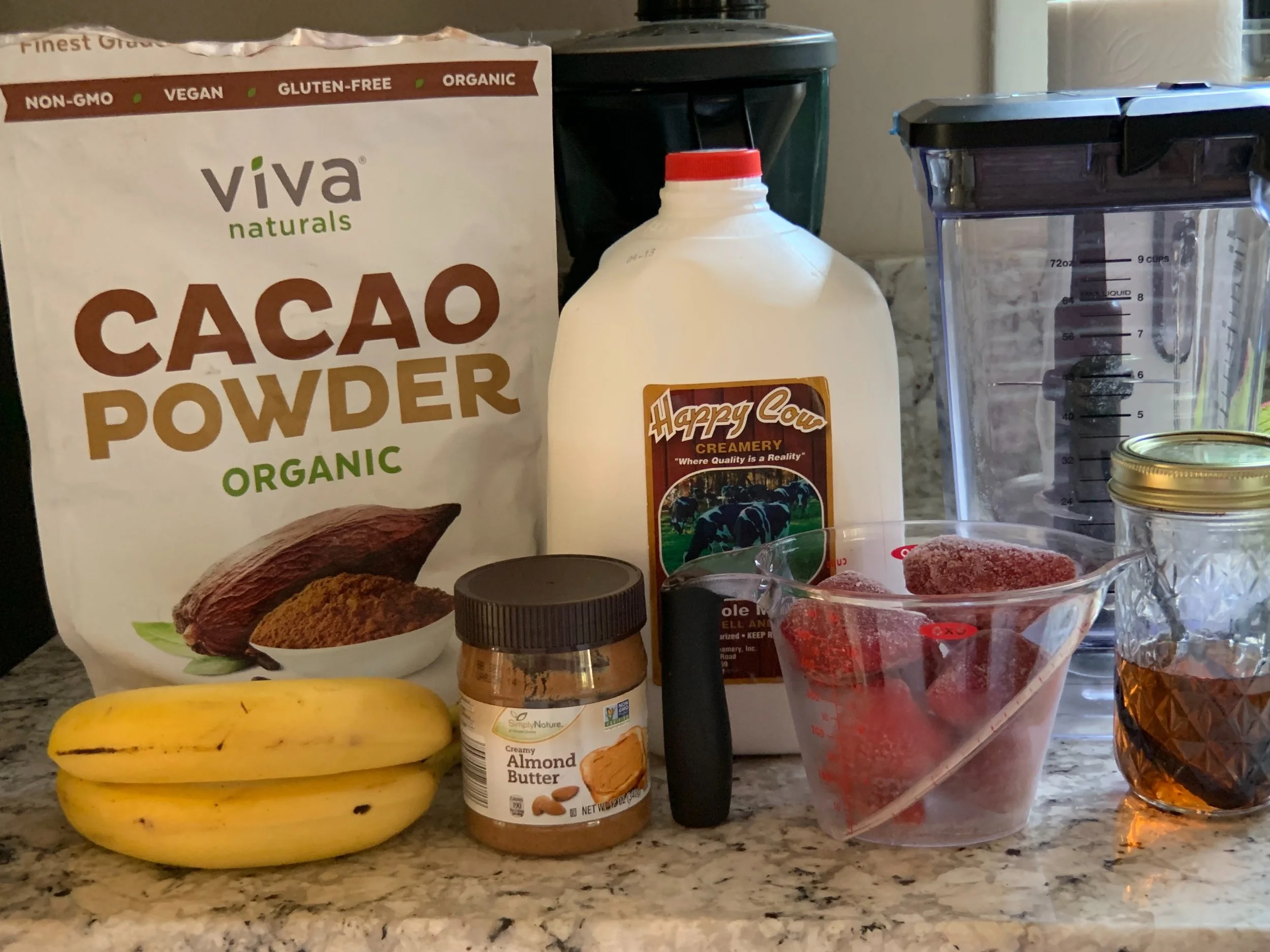 All my smoothie supplies on deck