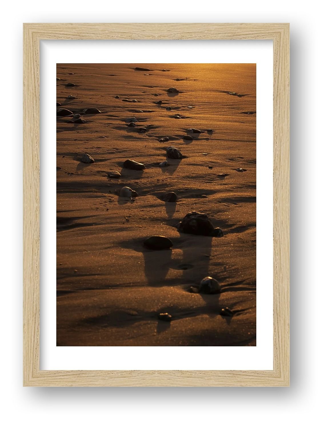 Ocean Textures – Cornwall print in a natural oak frame