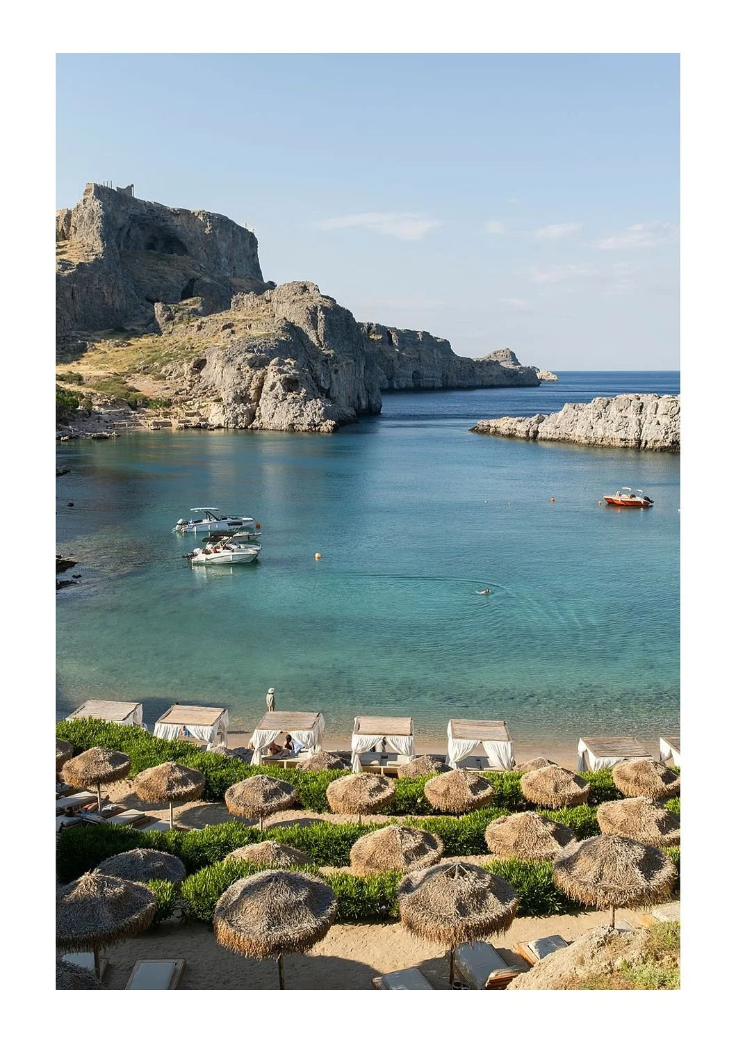 Mediterranean Stillness, St Paul's Bay – unframed Rhodes photography print by Frankie Thomas