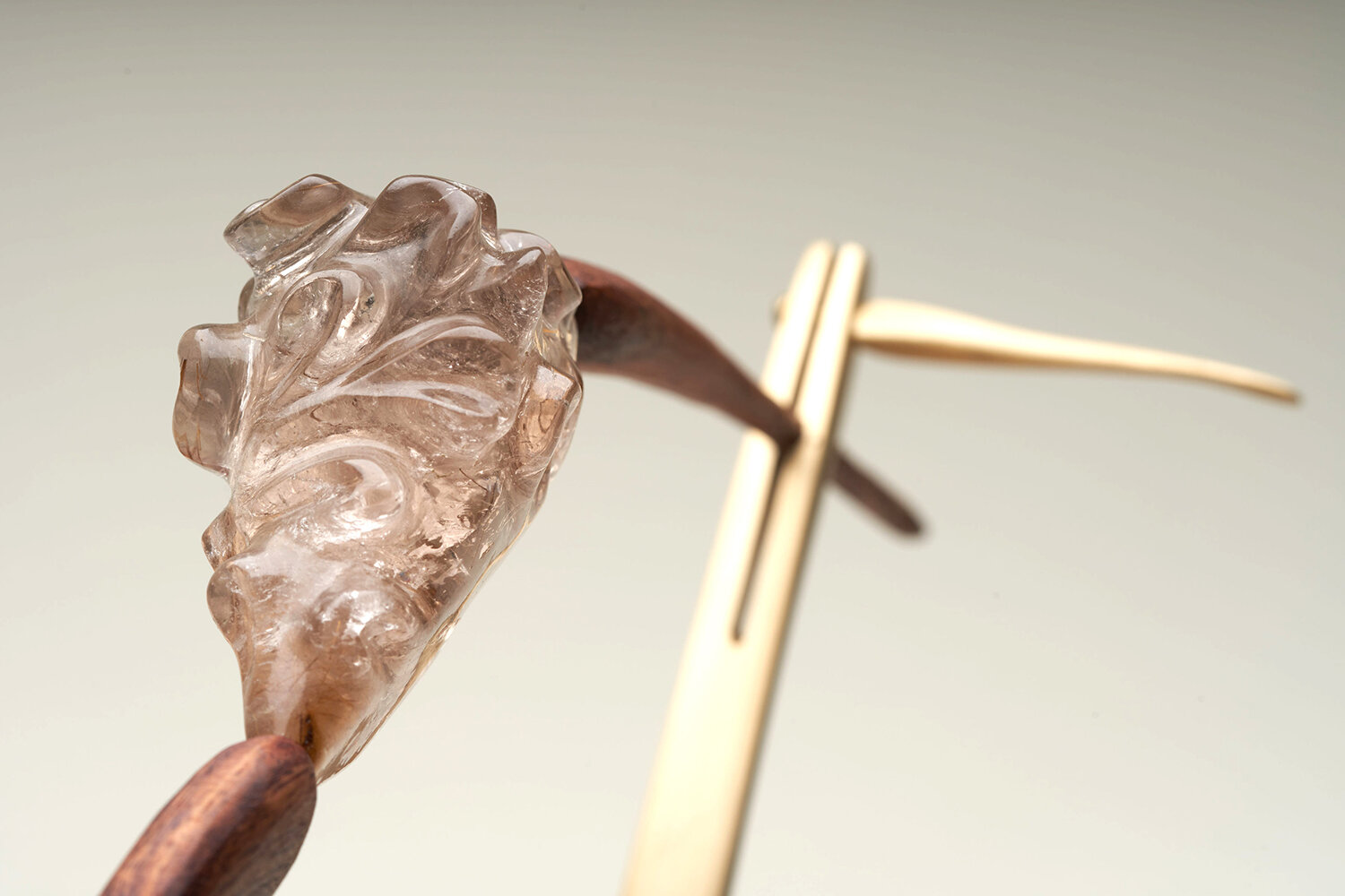 carved QUARTZ detail of sculpture 