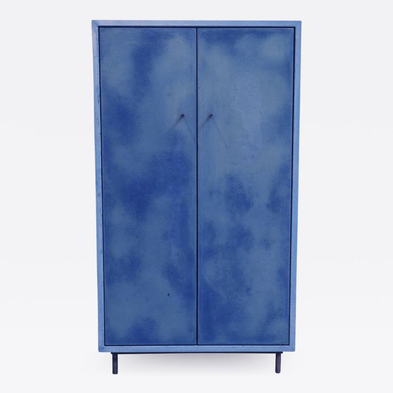 AQUA - bright-blue concrete cabinet