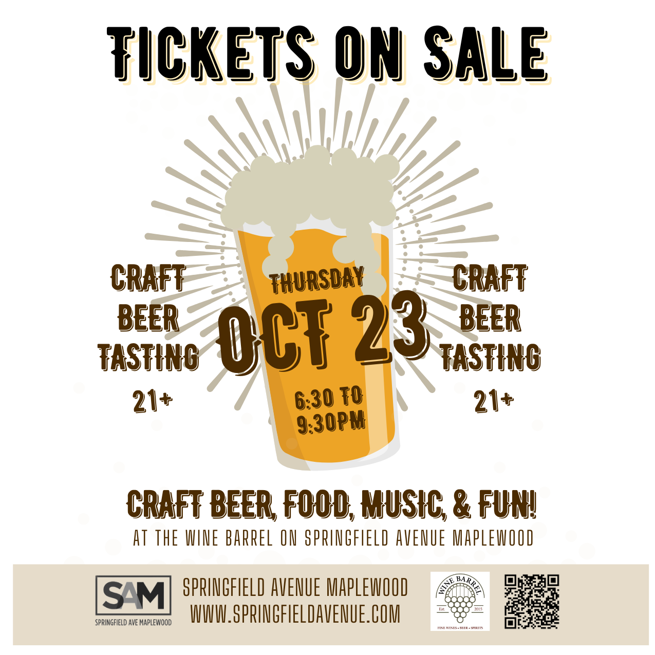 Craft Beer Tasting Returns to Springfield Avenue