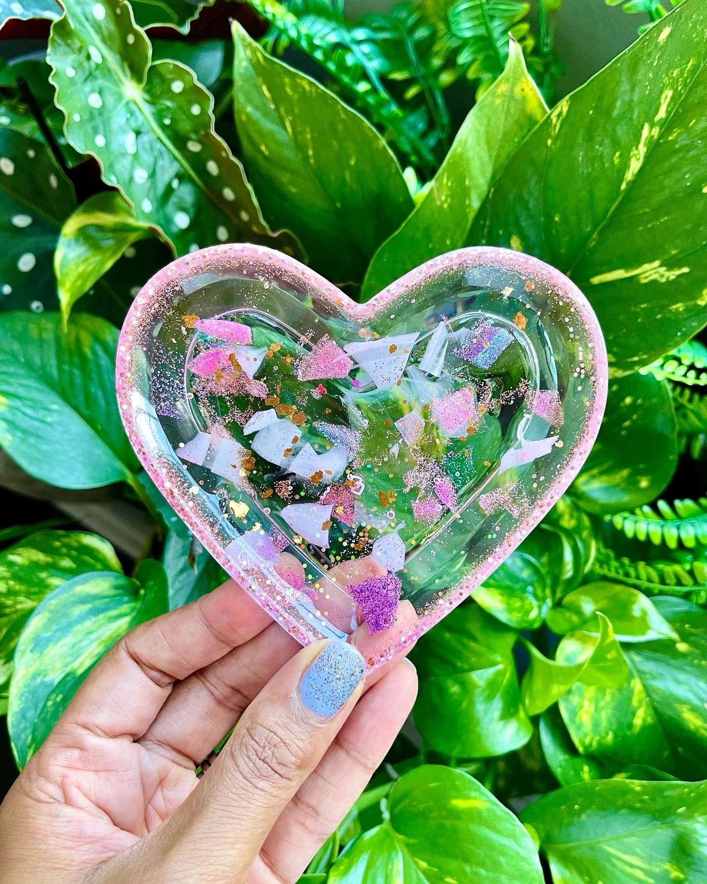ZERO WASTE RESIN TERRAZZO HEART TRINKET TRAY - ONE  [SOLD OUT]