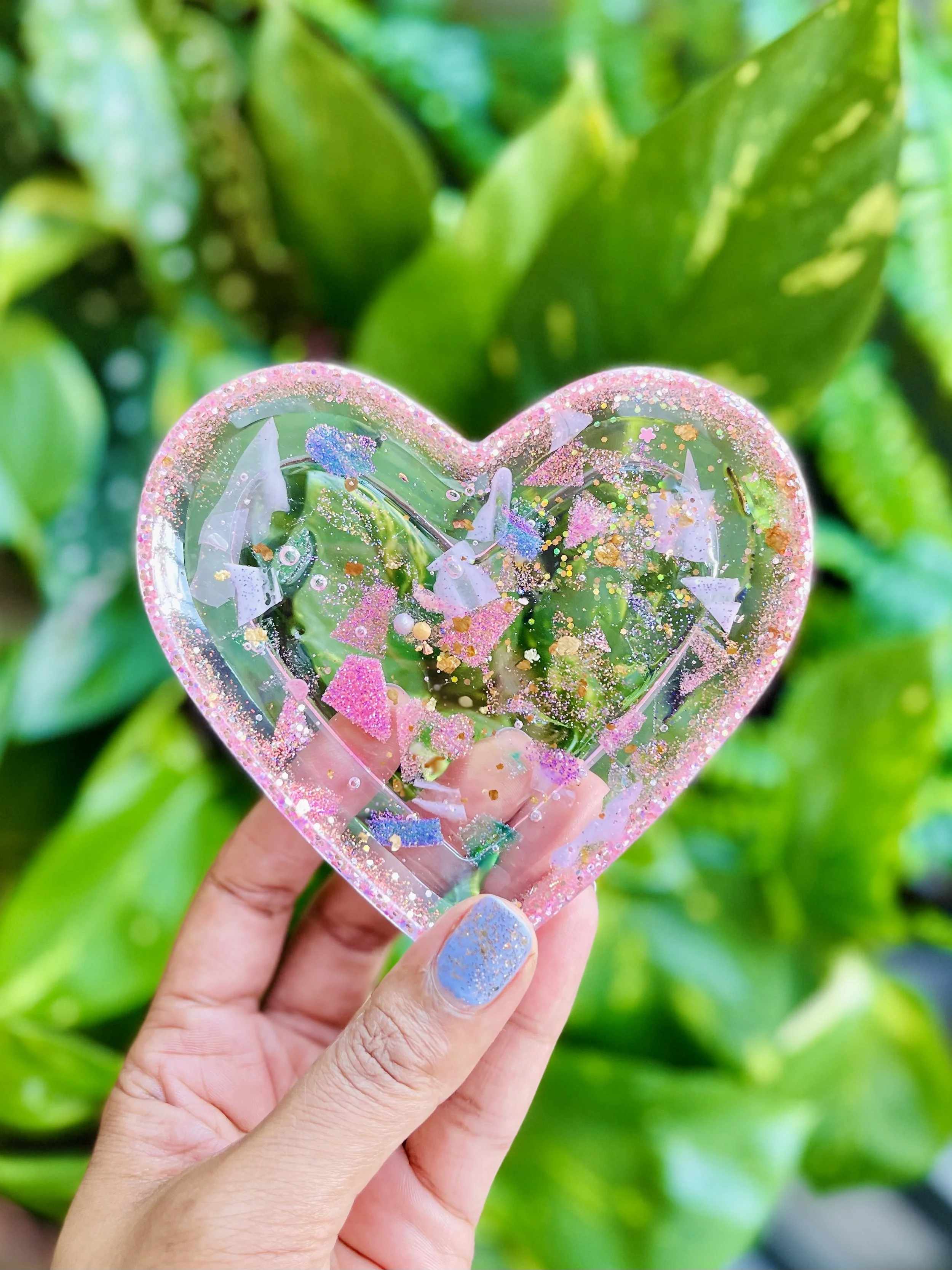 ZERO WASTE RESIN TERRAZZO HEART TRINKET TRAY - STYLE THREE  [SOLD OUT]
