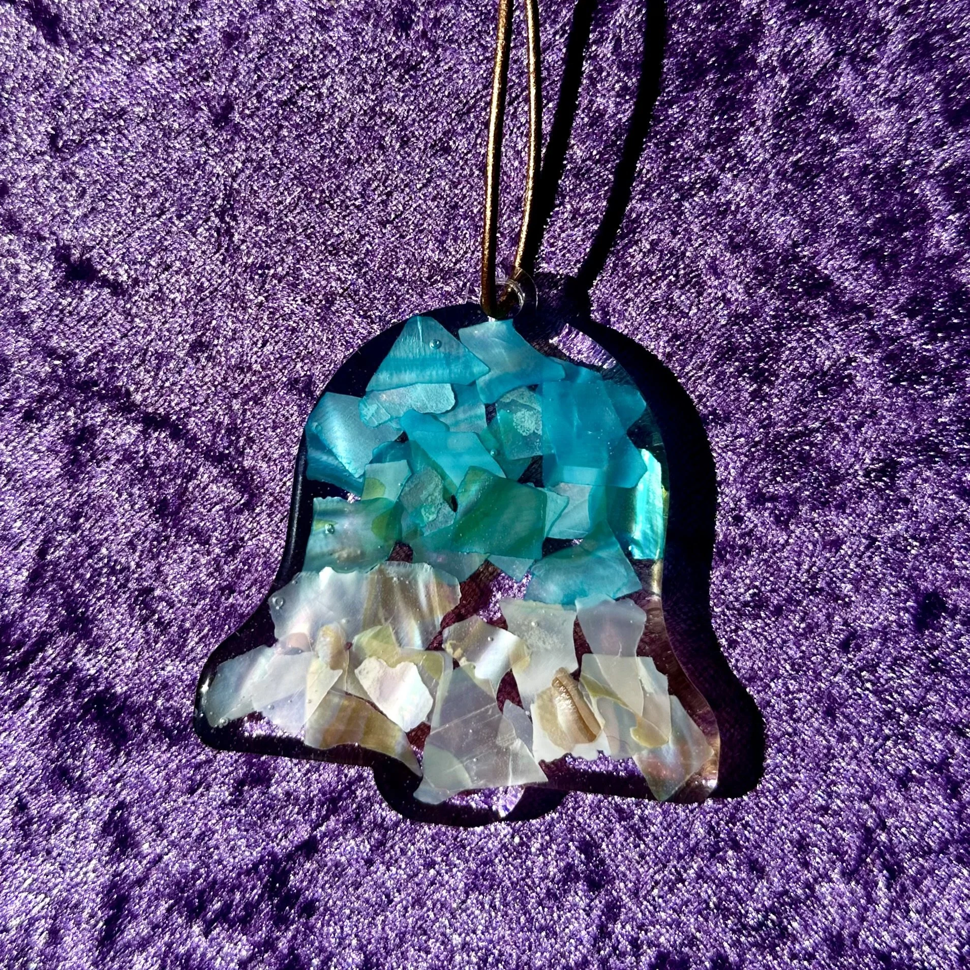 ABALONE SEASHELL RESIN DECORATION - BELL