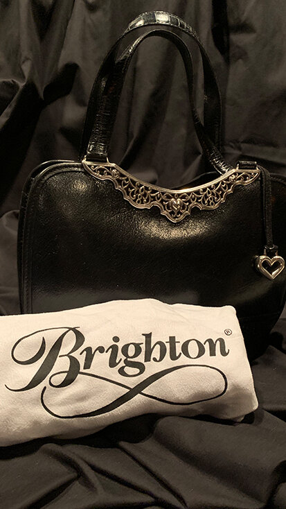 Brighton Black Leather Handbag