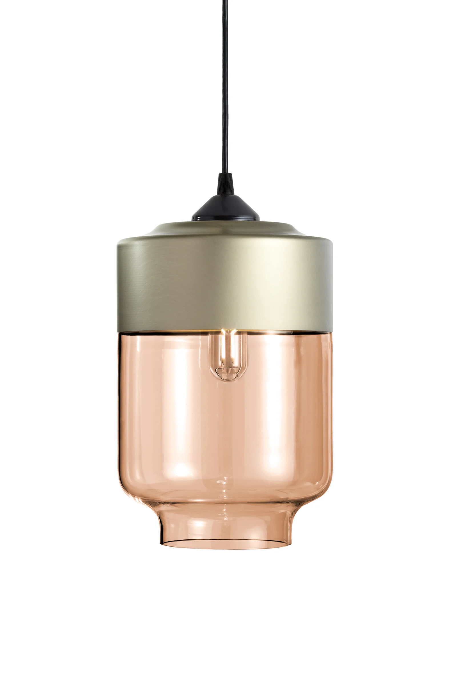 Canister in Tea Glass and Champagne Mount