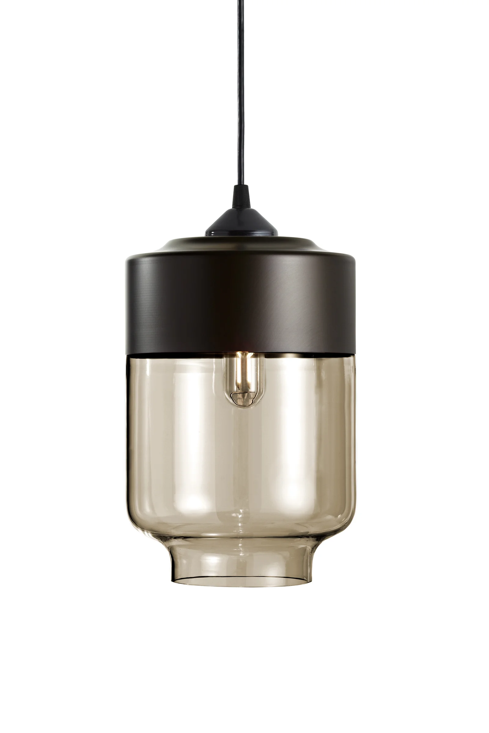 Canister in Bronze Glass and Dark Bronze Mount