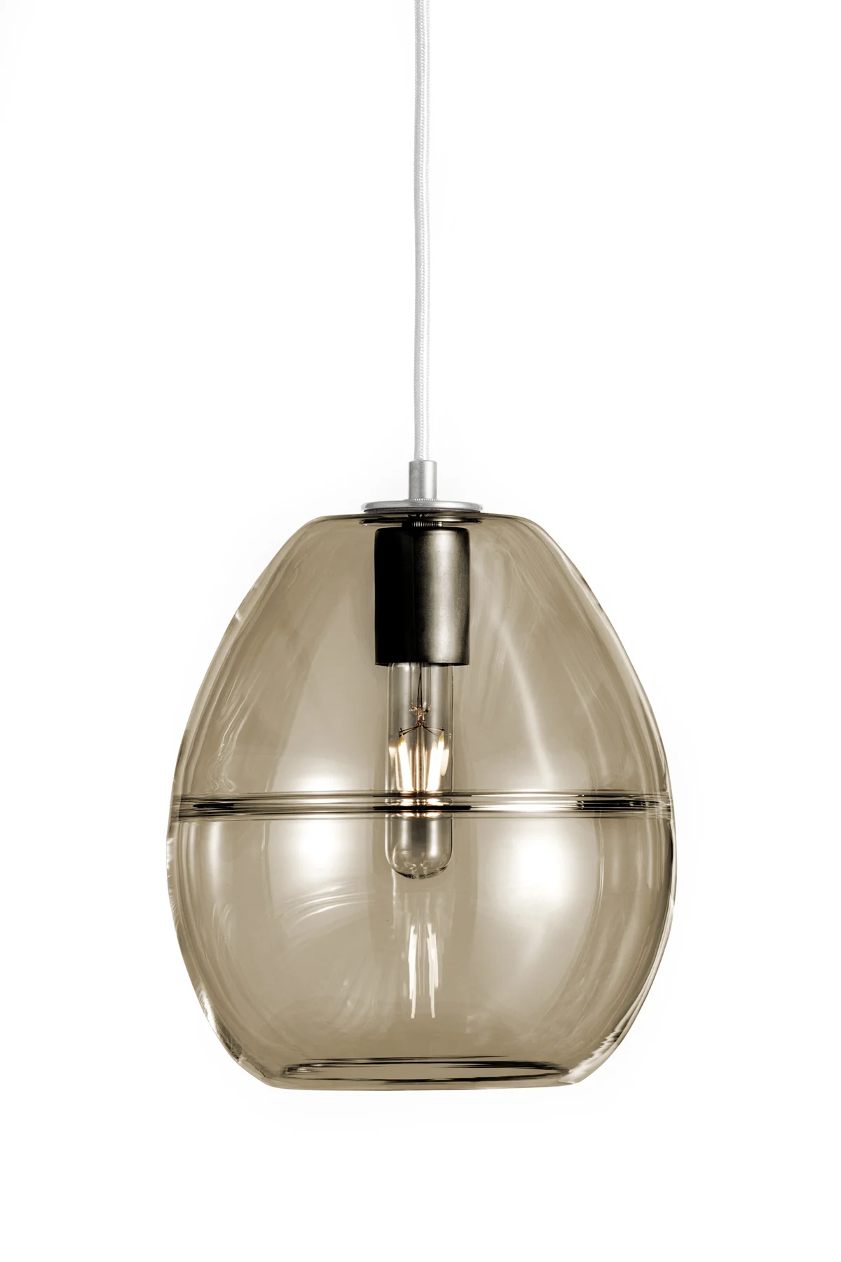 Halo Dome in Bronze Glass and Nickel Metal Finish