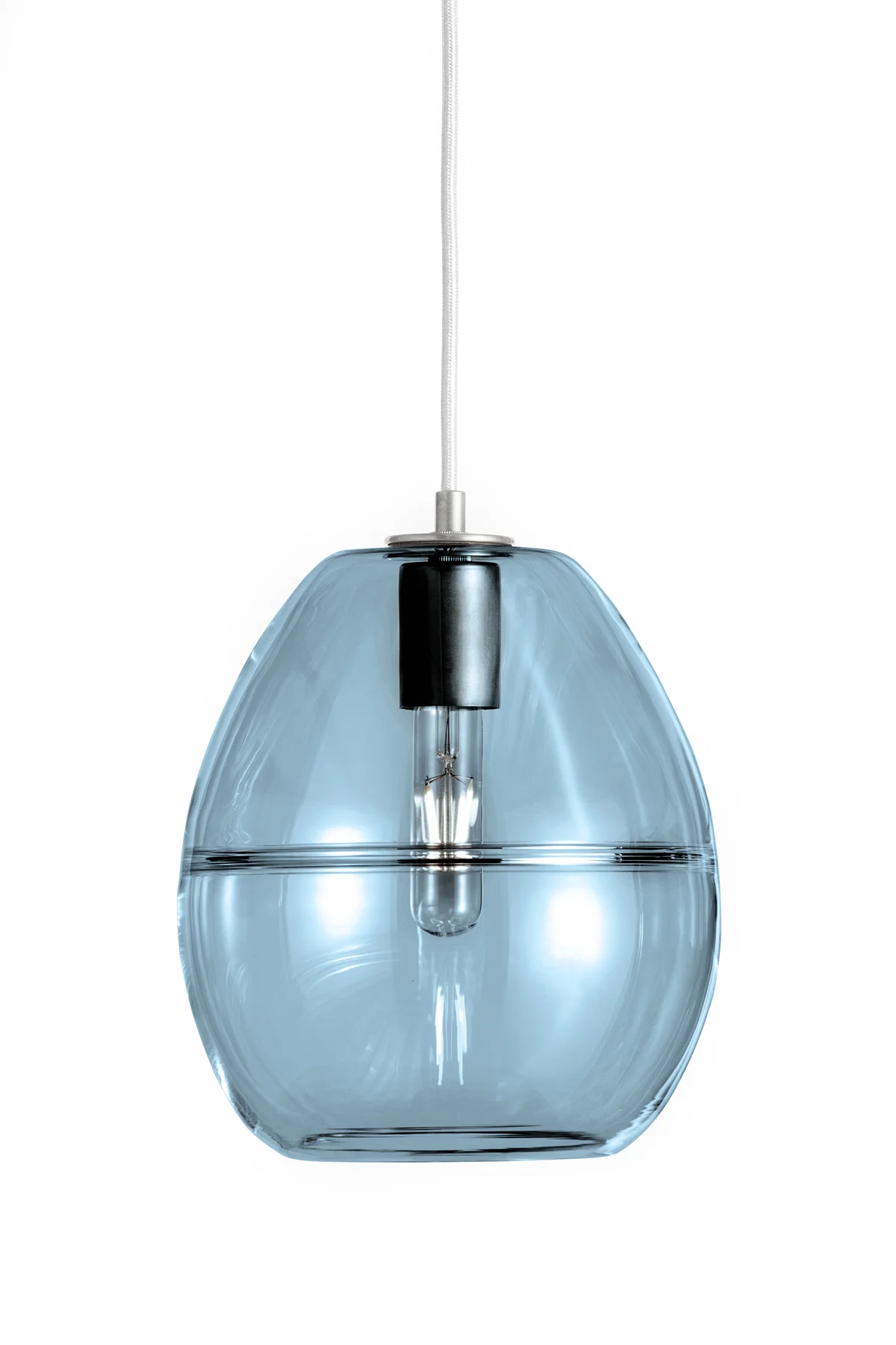 Halo Dome in Sapphire Glass and Nickel Metal Finish