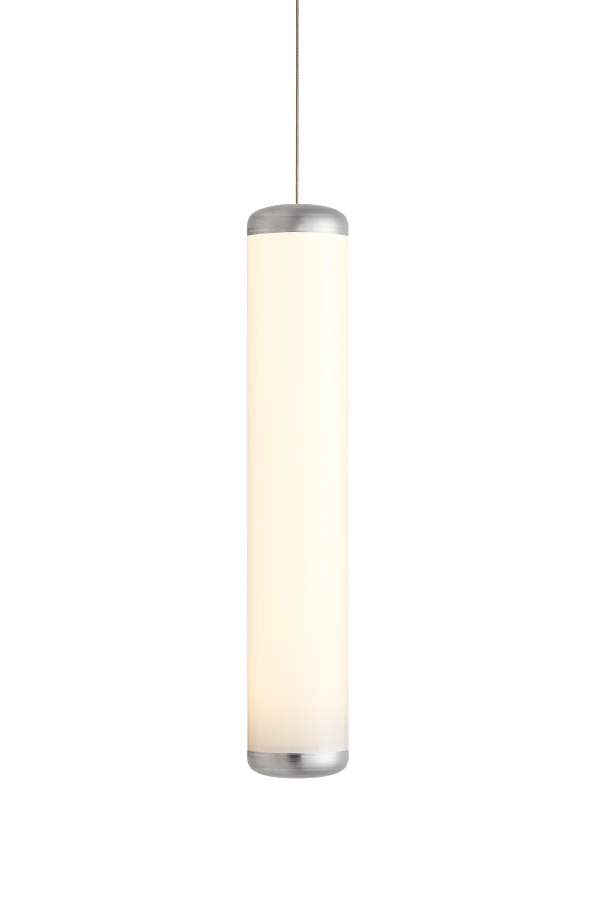 Celeste Small Pendant In Opaline and Silver Metal Finish